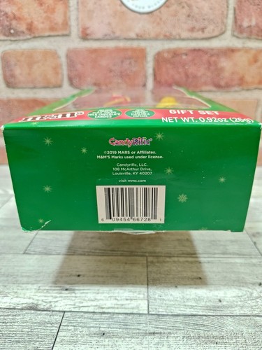 Juego Dispensador Tubo M&M's Ventilador Verde Rojo Papá Noel y Amarillo Nuevo En Caja - Imagen 5 de 5
