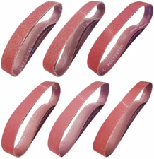 Sanding Belt 1 x 30 in 18-Pack 60 80 120 150 240 400 Grit Sander Belts Sandpaper