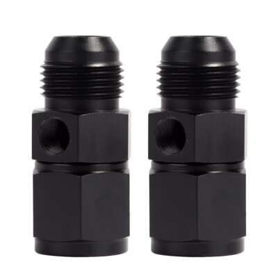#ad Fuel Pressure Fitting 6AN Male to Female 1 8 NPT Gauge Port Hose Adapter 2Pcs $12.99
