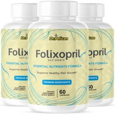 Folixopril- Hair Support- 3 Bottles- 180 Capsules