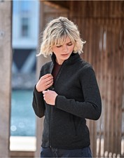 Tee Jays Ladies Outdoor Fleece | Stylish Details | Black Or Grey Melange | S-3xl