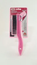 Wire Brush with Scraper Polycast Pink Handle 4x16 iit 9" Grill Cleaner Paint