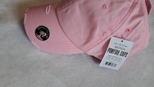 NWT Women's Distressed Pink Cap One Size Adjustable Summer Vacay Beachy
