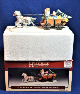 Original Box Lemax Porcelain Hearthside RETURNING from SHOPPING Figurine #53146