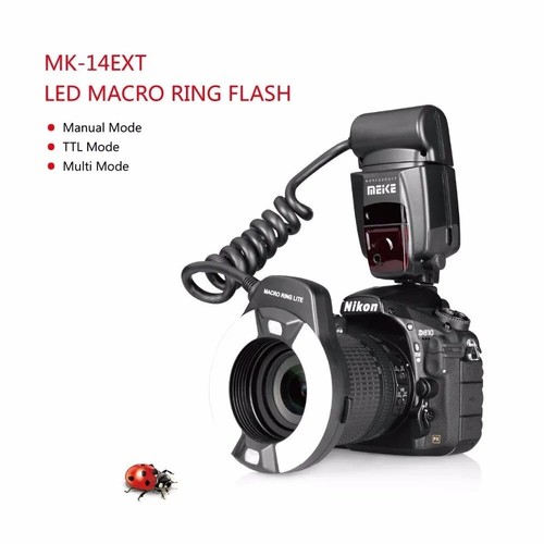 Meike MK-14EXT-N Ring Flash E-TTL Macro LED Ring Speedlite for Nikon D80 D300S - Picture 2 of 11