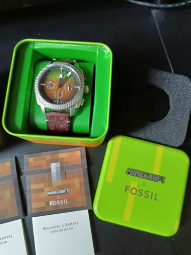 Cronografo orologio fossil x minecraft limited edition collezione completa - Foto 3 di 6