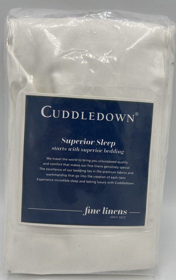 Cuddledon Cuddledown 100% Cotton Twill Pillow Cover White Large Wedge 26”x18” | eBay