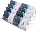 Clear Acrylic Business Holders Card Holder Display Stand Desktop 8 Pocket Desk