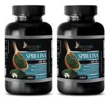 Chlorella Blue Green Algae - PURE SPIRULINA 500mg - Good Source Of Elenium 2B
