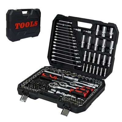 216 Pieces Mechanics Toolset Car Repair Tool Kit Box for Home Socket Wrench Set