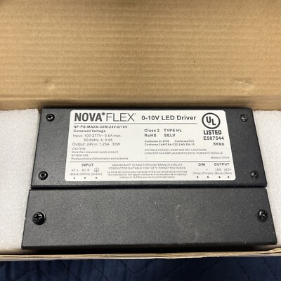 Nova Flex constant voltage 0-10v Dimming LED Driver NFPS MAXX 30W-24V-0/10V