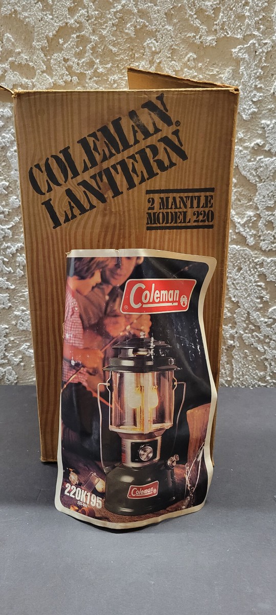 Vintage Coleman Lantern Model 220K195 W 2 Mantles 220k for Vintage Coleman Lantern Model 220K195 W 2 Mantles 220k for