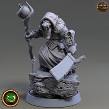Ratmen Starkhart, Tabletop D&D Wargaming Fantasy 32mm Rat Warrior Miniatures