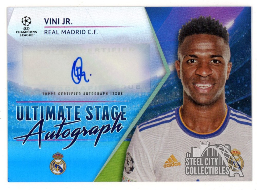 Vinicius Jr 2021-22 Topps Champions League Ultimate Stage Autograph Card 81/99
