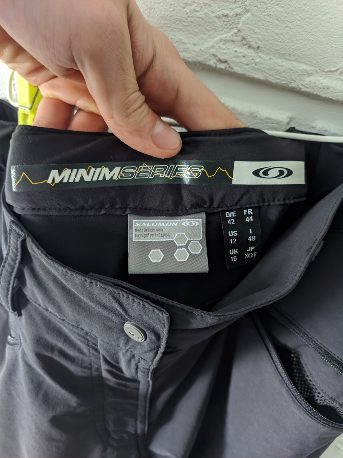 Pantaloni Salomon donna taglia US 12 serie minima escursionismo Capri nylon cropped