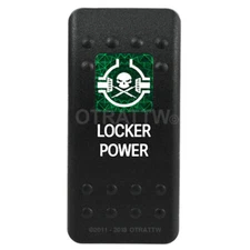 OTRATTW Carling Technologies Contura II Rocker Switch, LOCKER POWER, GREEN LENS