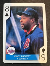 1990 the u.s. playing card company all star baseball #8 of spades kirby puckett