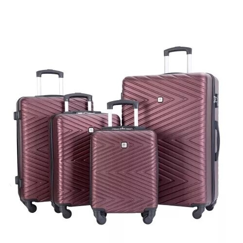 Flight Suitcase Travel Luggage 4pcs Set Spinner Wheels Lock Carry Boarding Bags - Picture 79 of 120