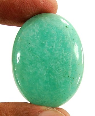 53.95 Ct Natural Green Amazonite Loose Gemstone Cabochon Wire Wrap Stone - 1792