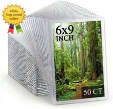 50Ct 6X9 Toploaders Card Protectors Crystal Clear Archival Safe Photo Sleeves