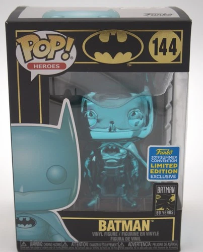 Funko Pop Batman #144 Teal Chrome 2019 Summer Convention Limited Edition DC Hero