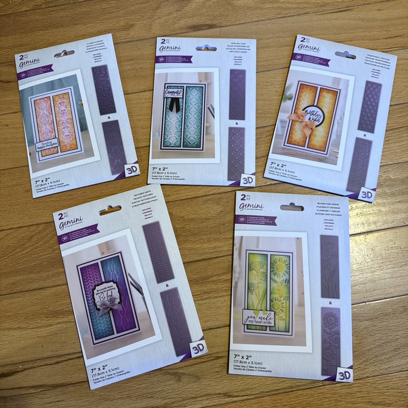 3D Embossing Folders Textured Knits Gemini Set of Crafters Companion