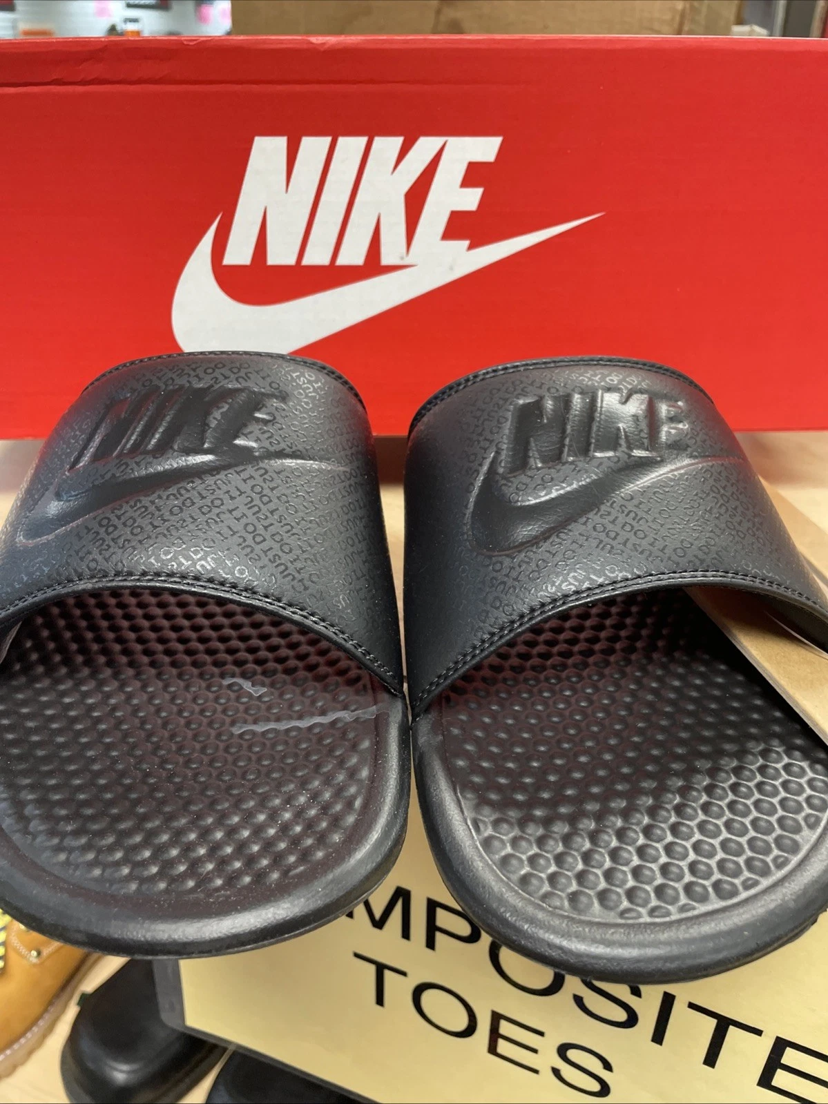 Nike Slides Uomo 17S NOS Benassi JDI Sandali Neri Vintage
