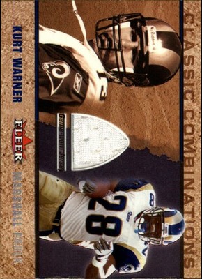 2002 Fleer Tradition Klassisch Kombinationen #13 Marshall Faulk Kurt Warner