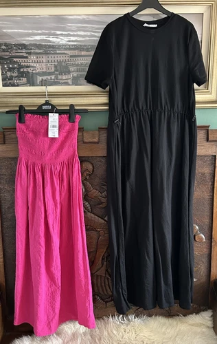 VETEMENTS Abiti rosa e nero piccoli nuovi con etichette taglia 10 abiti donna vacanze primavera estate