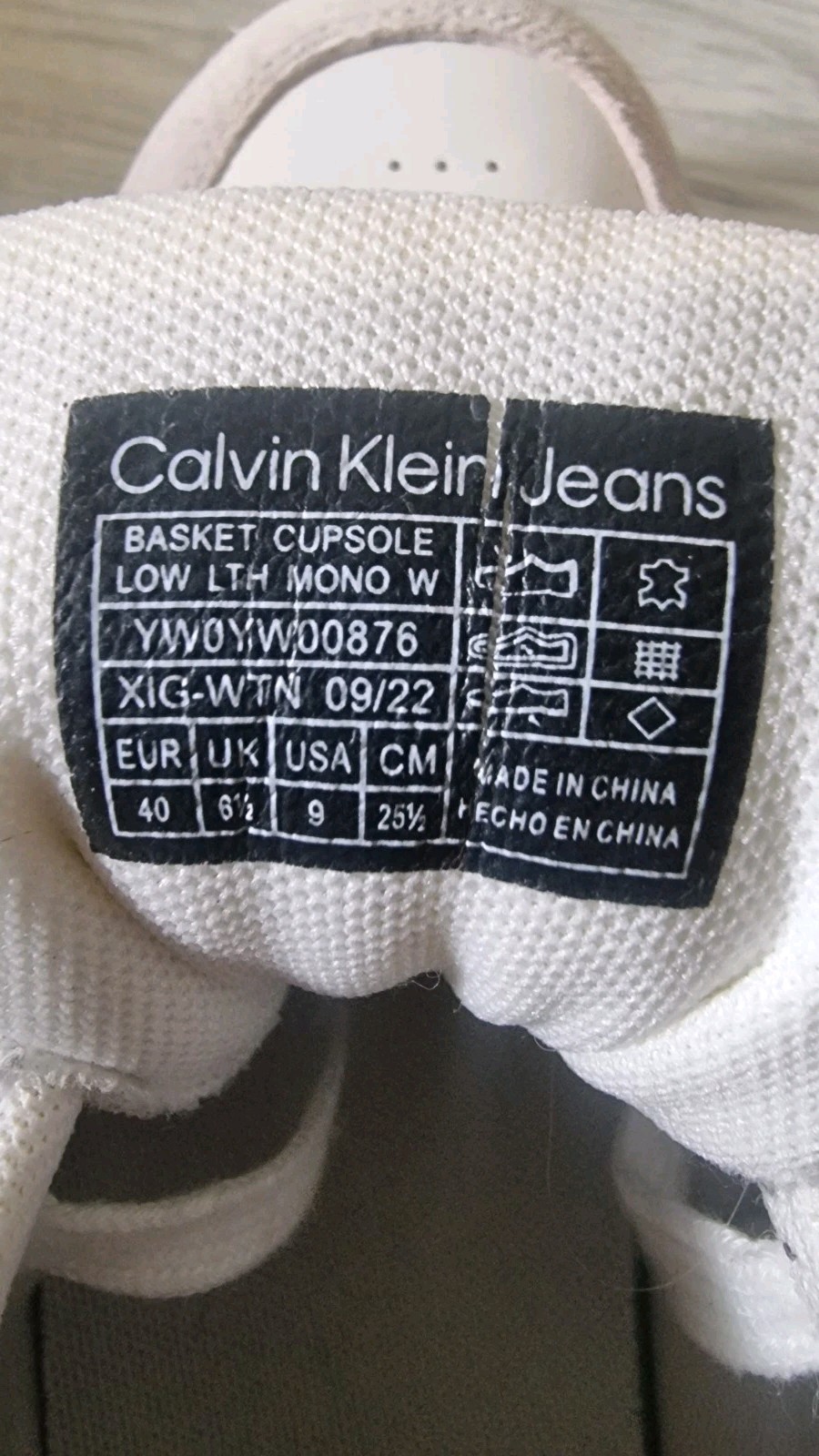 Calvin Klein Jeans Purple White Leather Suede Trainers Women’s UK 6.5 Low Top image 8