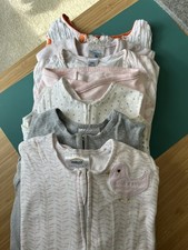 Lot of 7 infant baby Halo Yoga Sprouts Sleep Sacks cotton fleece Size 0-12 mo