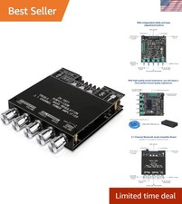 Compact 2.1 Channel Bluetooth Audio Amplifier Kit - Treble and Bass Control