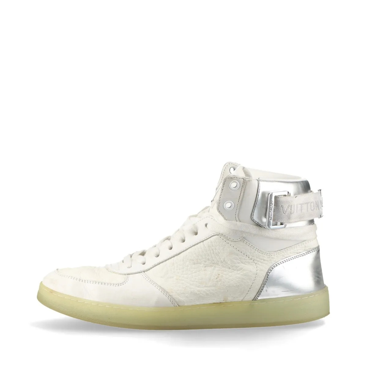 Louis Vuitton Rivoli line 21 years Leather Sneakers 7 Men's White FA0231 Monogra