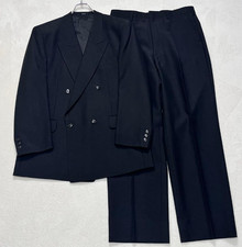 Visage Homme Vintage 90s Wool Double Breasted Suit Set Black Size L Mens