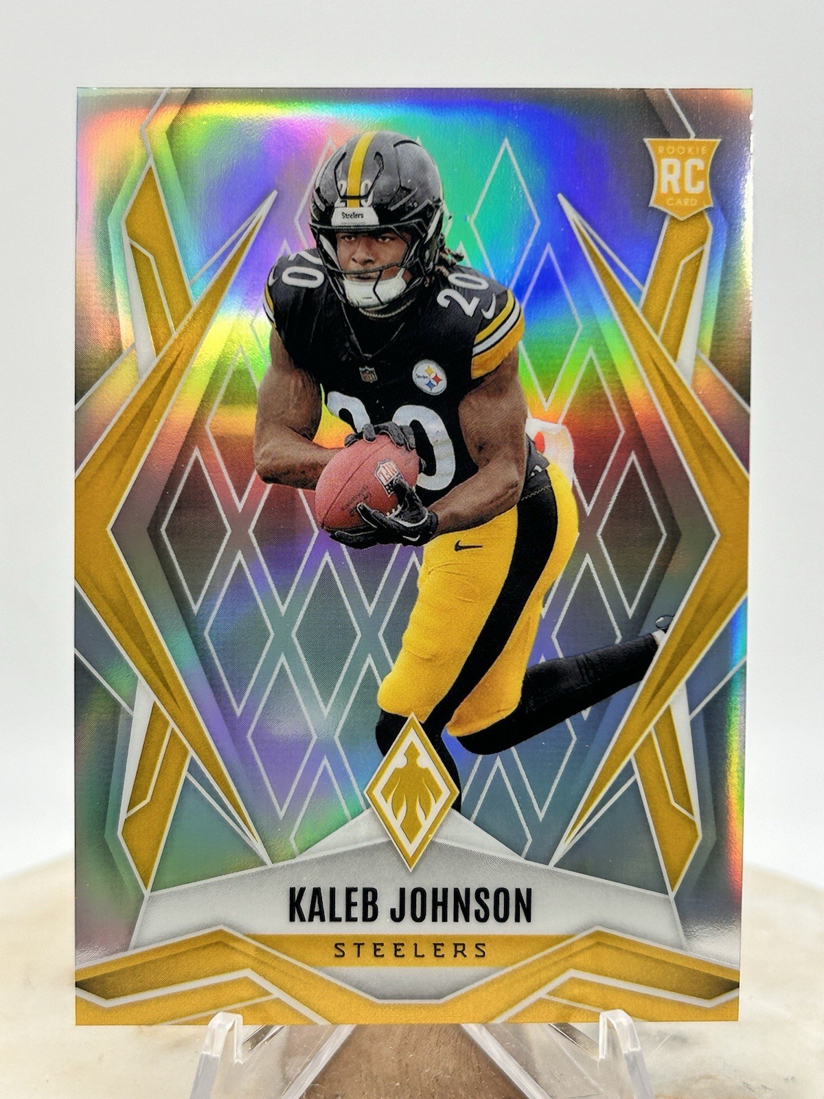 2025 Phoenix Kaleb Johnson RC SILVER HOLO SP #182 Pittsburgh Steelers Rookie