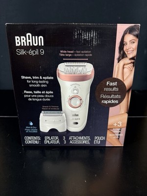 Braun Silk-Epil 9 Epilator 5378  Wet/Dry Hair Removal White Brand New Open Box