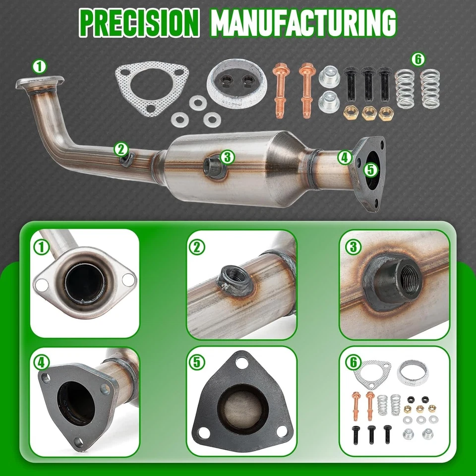 Kit convertidor catalítico delantero de alto flujo ajuste directo Honda CRV CR-V 2007 2008... Foto 4 de 4