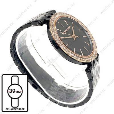 Neu Michael Kors MK3407 Darci Schwarz Zifferblatt Quarz Mode Lässig Damenuhr