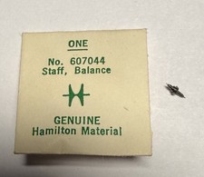 1 Genuine NOS Hamilton 607044 Pocket Watch Balance Staff 16S D.R.S.C. Pivot 11