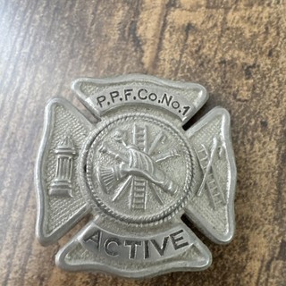 Vintage Prospect Park PA Fire Company Firefighter Badge Pin