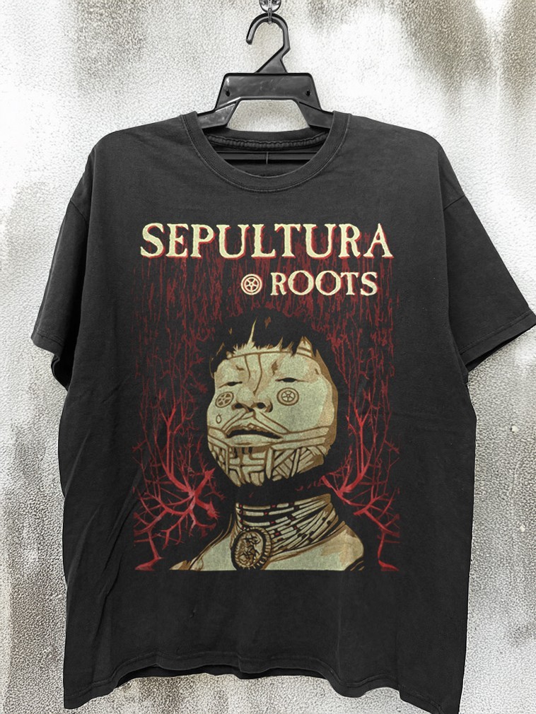 Sepultura - Roots Album Cover, Black Cotton T-shirt | eBay