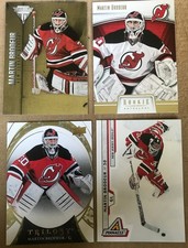 4 Martin Brodeur Cards 2 2013-14 Titanium #63 & RC Anthology #55, 2015-16 Trilog