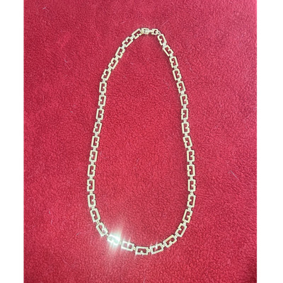 Givenchy Gold Tone Box Chain Necklace Yellow Gold Plated Signed Jewelry
