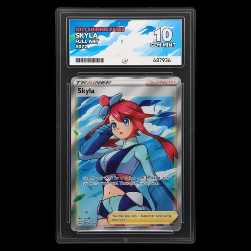 Skyla (Full Art) Graded ACE 10 💎 072/072 Shining Fates 👀 Perfect Subgrades!