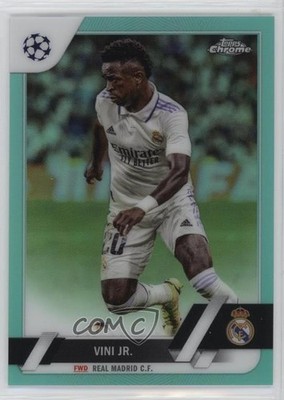 2022 Chrome UEFA Club Competitions Aqua Refractor Vinicius Junior Vini Jr h8q