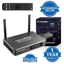 2026 vSeeBox Elite Ultra 8 Smart Media Box,  21+ apps, 4 Way Viewing, User DVR