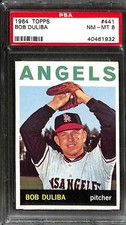 1964 TOPPS #441 BOB DULIBA PSA 8 NM-MT 40461932 