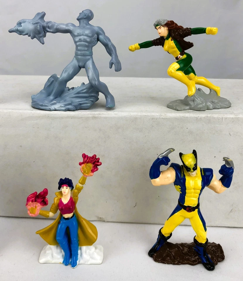 Marvel Zizzle Zizzlinger 2" X-Men Mystique Iceman Rogue Storm PVC Figure Lot - Image 2 of 4