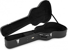 Gear4Music Guitar Hard Case for Acoustic Guitars - Lockable with Plush Lining
