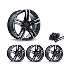 Set Of 4 19 Black Alloy Wheel Rims 5x120 Fits 2013-19 Bmw 650i Rtx4i 5lug